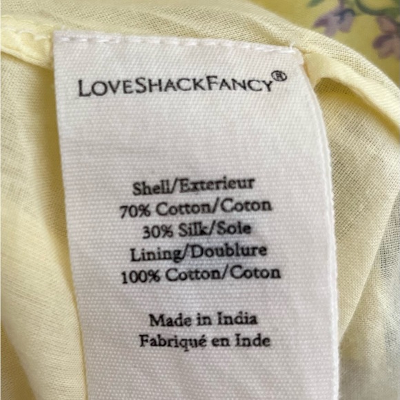 Love Shack Fancy Winslow Floral Off Shoulder Maxi Dress Ruffle Size 00 NWT - Picture 8 of 10